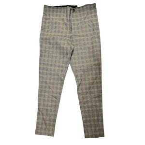Zara Women's Plaid Hi-Rise Leggings Pants Size Large
